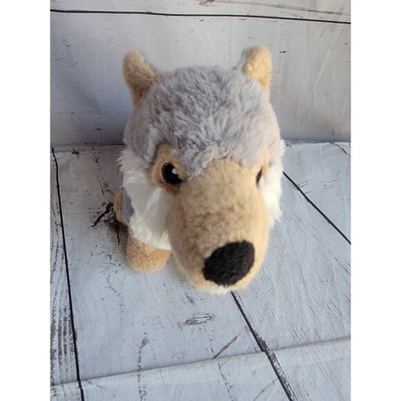 Aurora Eco Nation Wolf Plush Stuffed Animal Toy Wild Dog 8 Inch Tall - Picture 5 of 8